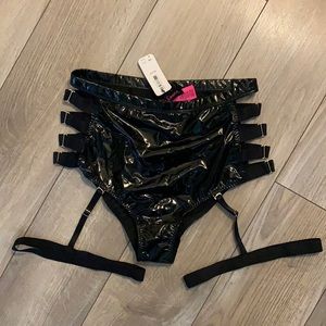 La Senza Faux - Wet Leather Pole Dancing Shorts